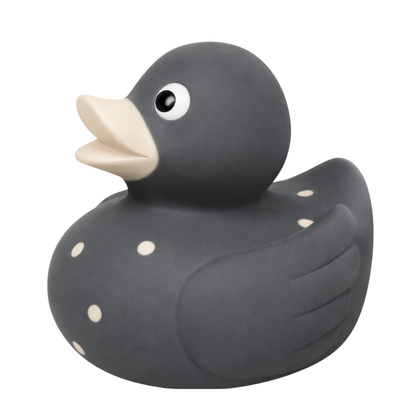 Grey Bath Duck Kai Natural Rubber. No Holes. Mama & Bubba