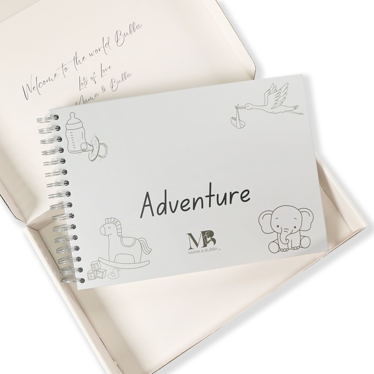 Mama & Bubba Personalisable Scrapbook Album  Gift Box Open