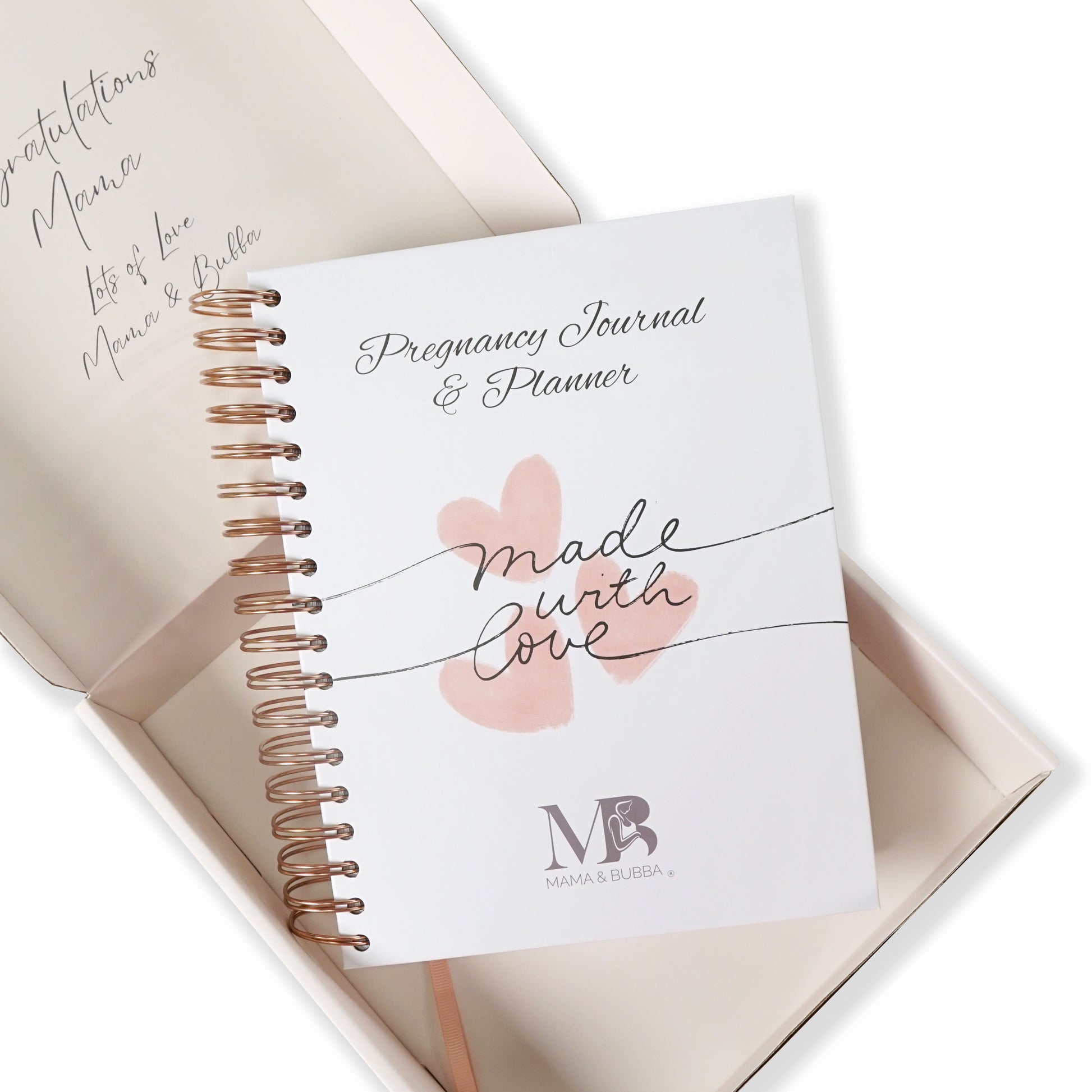 Mama & Bubba Pregnancy Journal & Planner Gift Box Open