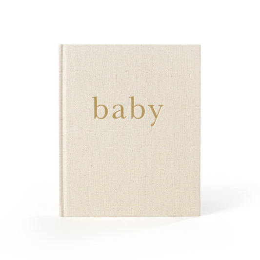 Mama and Bubba First Year Linen Baby Book 