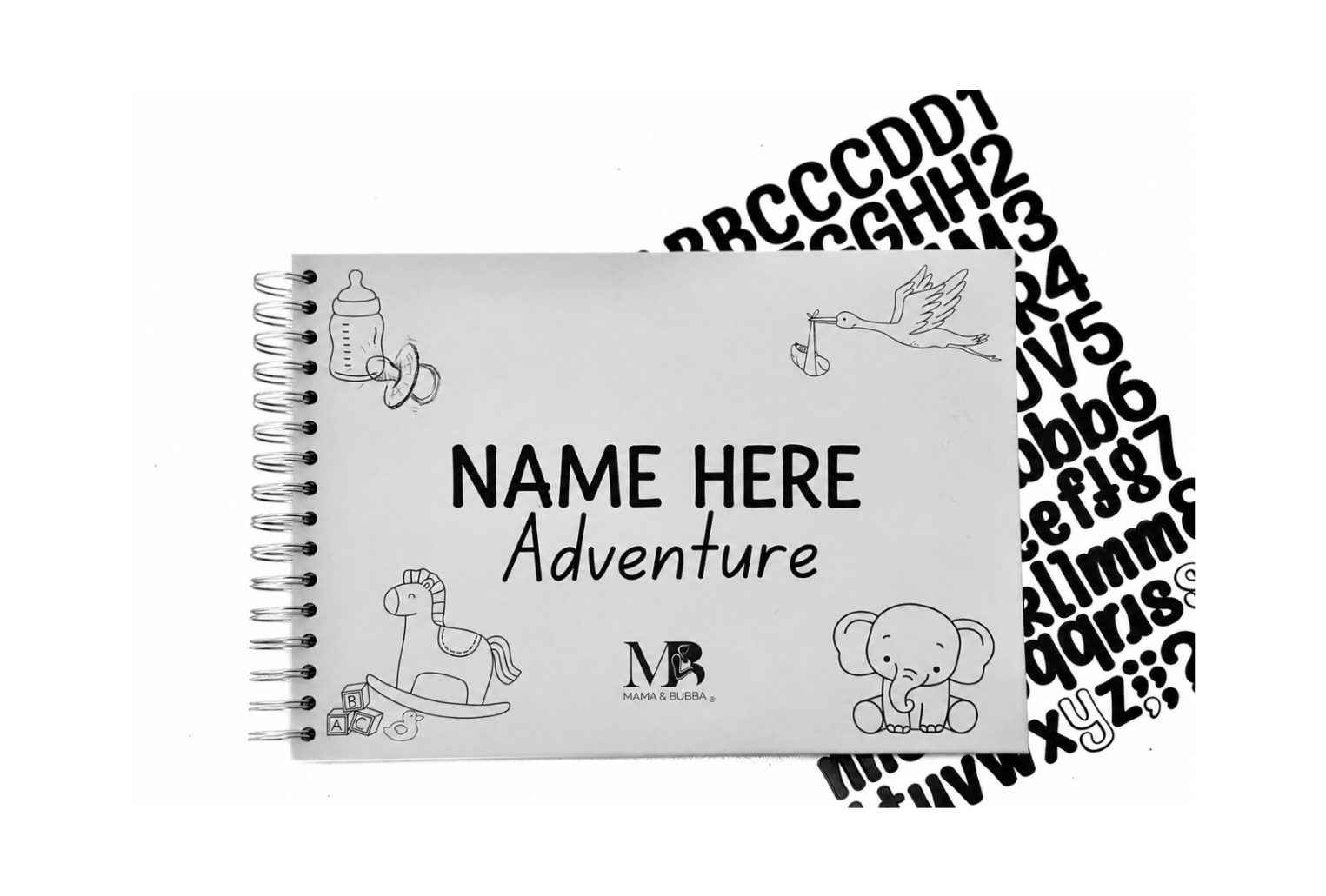 Mama & Bubba Personalisable Scrapbook Album  with stickers