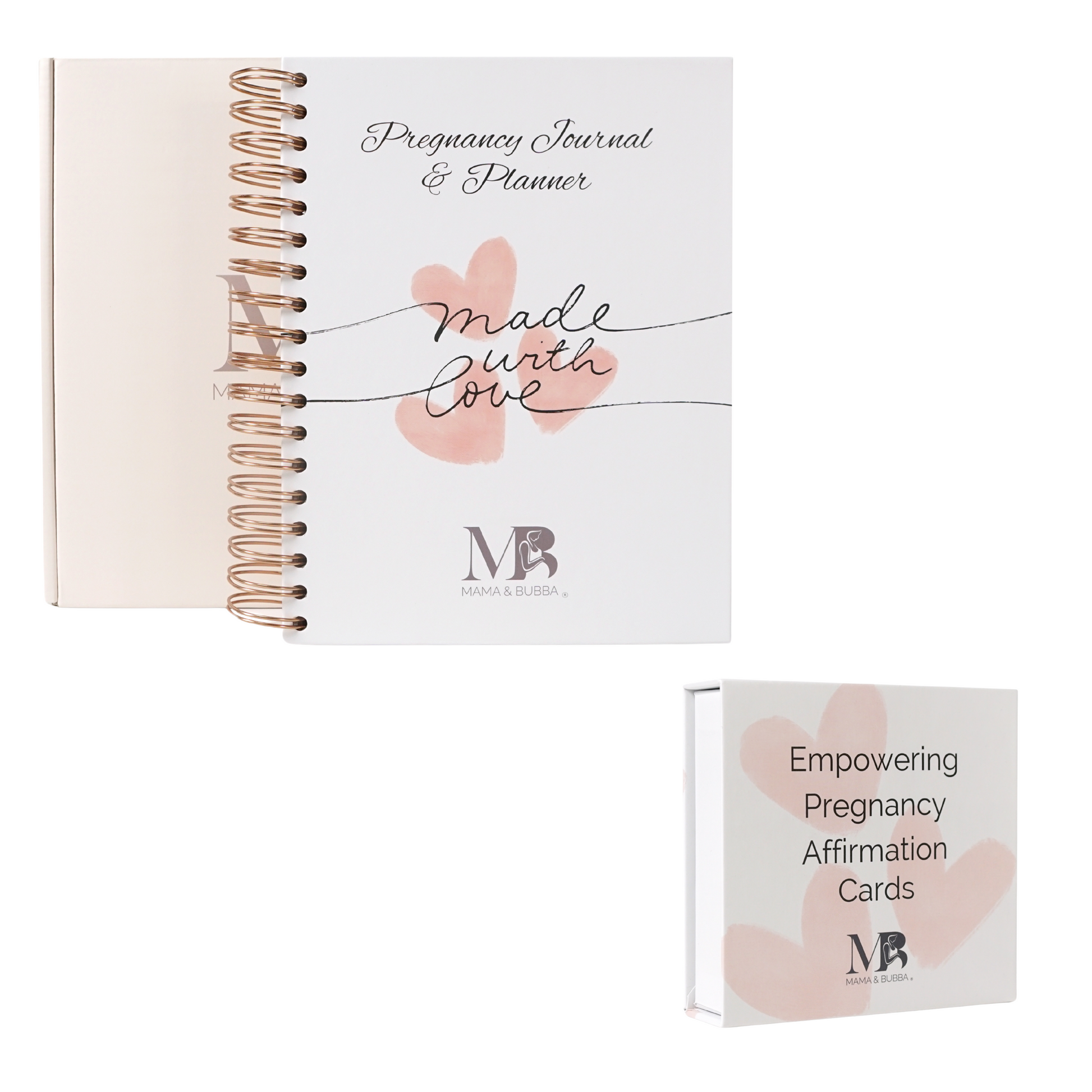 Pregnancy Journal and Gift Box and Affirmation Cards and Gift Box 